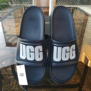 UGG WILCOX NAVY BLUE SLIDE SANDALS NEW MEN'S SHOES